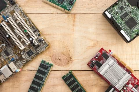 Motherboard  PC components Stock Photos