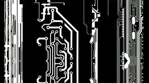 Motherboard Silhouette Loop 3 Vídeo Stock 11017266
