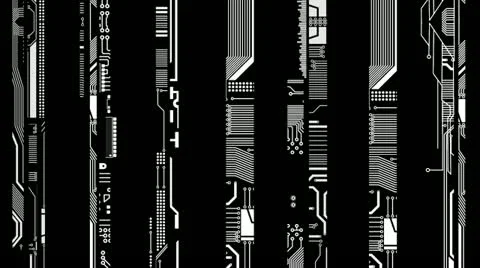 Motherboard Silhouette Loop 4 Vídeo Stock 11017276