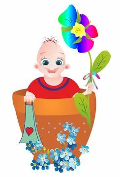 Mother's day composition, Stock Illustration