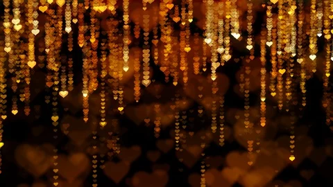Mothers Day motion background with falling down glittering hearts. Stock Footage 102209587