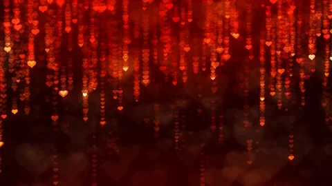 Mothers Day motion background with falling down glittering hearts. Stock Footage 102209606