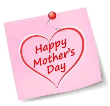 Mothers day note Stock Illustration