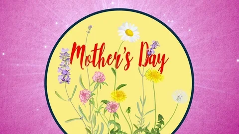 Mother's Day Pink Text Background Stock Footage 74926667