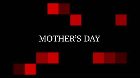 Mothers Day with red squares pattern Video stock 166389403