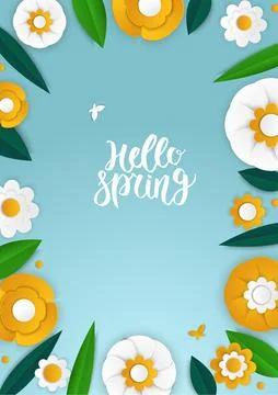Mothers Day Set of vector posters with flowers. Drawings for a card, poster or Stock Illustration