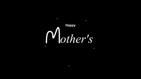 Mother's Day text animation with elegant white typography and sparkling Stock-Footage 345621648