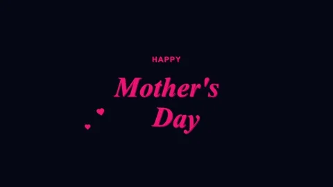 Mother's Day text animation featuring elegant typography and festive Stock Footage 346506487