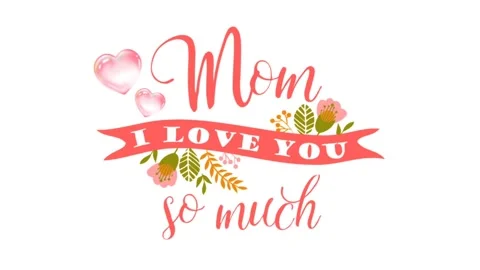 Mothers day text animations Stock Footage 285560580