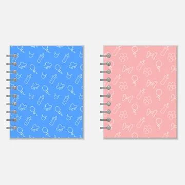 Mothers diary covers Stock Illustration