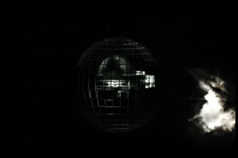 Mothership approaching in space Stock Footage 40094230