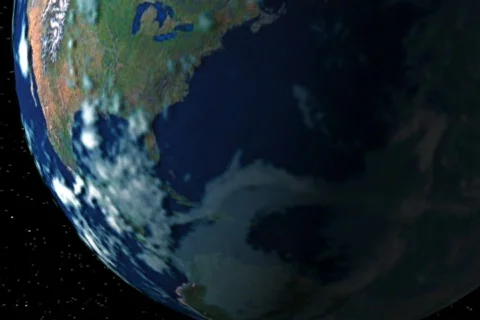 Mothership Orbit Earth 2 Stock Footage