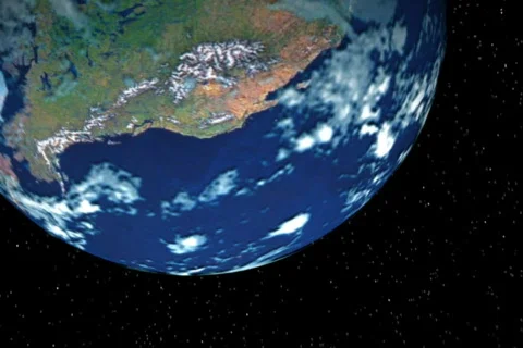 Mothership Outer Orbit Earth Stock Footage 117507