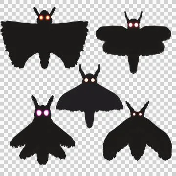 The Mothman Collection – Classic Moths Silhouettes 스톡 일러스트