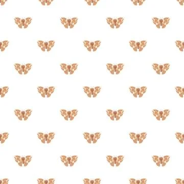 Moths flying repeating seamless pattern design Illustrazione stock