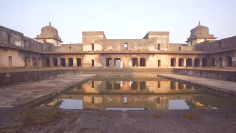 Moti Mahal fort in side madhya pradesh Stock Footage 204779365