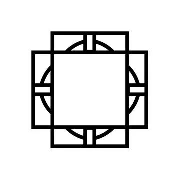 Motif for angular decor, Catchy, simple to use, shape icon Stock Illustration