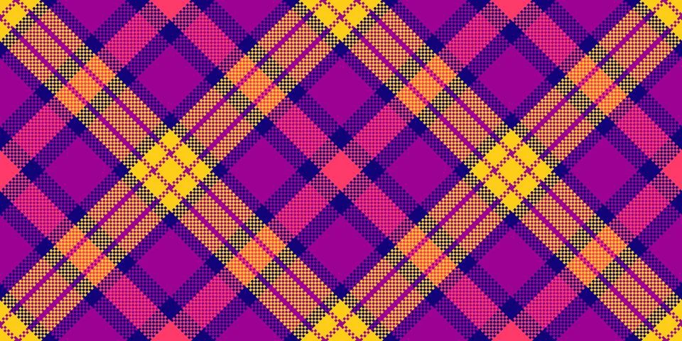 Motif background textile pattern, stitched vector check fabric. Mat plaid t.. Illustrazione stock