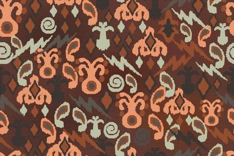 Motif fabric patterns Illustrazione stock