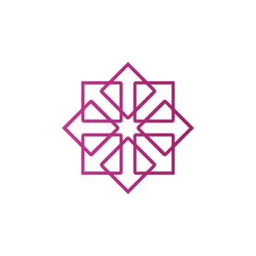 Motif logo simple angular logo can be used for textilemodern corporate, abstract Stock Illustration