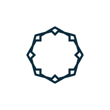 Motif logo simple angular logo can be used for textilemodern corporate, abstract Stock Illustration