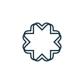 Motif logo simple angular logo can be used for textilemodern corporate, abstract Stock Illustration