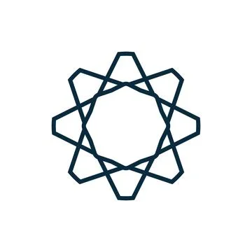 Motif logo simple angular logo can be used for textilemodern corporate, abstract Stock Illustration