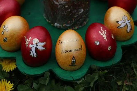 Motifs on Easter theme Stock Photos