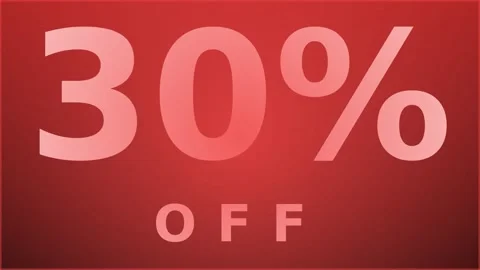 Motion of a 30 Percent Discount Sale Sign in Dynamic Retail Environment for.. Видео 338313402