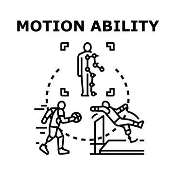 Motion ability concept of human movement and sport Stock Illustration