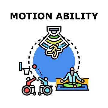Motion ability concept of human movement and activity Stock Illustration