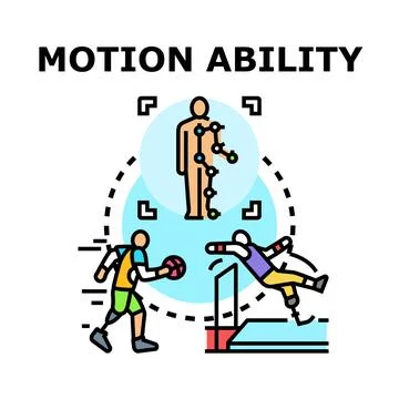 Motion ability concept of human movement and sport Ilustración de archivo