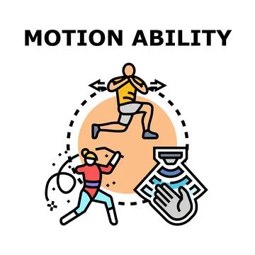 Motion ability concept of physical activity tracking Stock Illustration