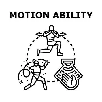 Motion ability concept of physical activity tracking Illustration