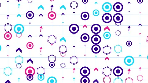 Motion abstract arrow target hexagon geometric shapes elegant animation Stock-Footage 139032109