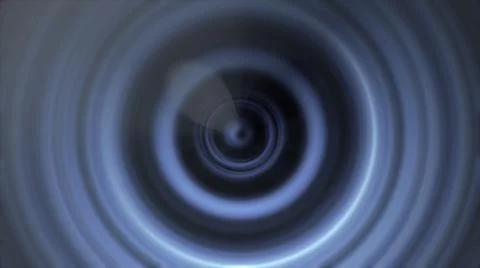 Motion of abstract blue glowing circles. Seamless loops. Illustrazione stock