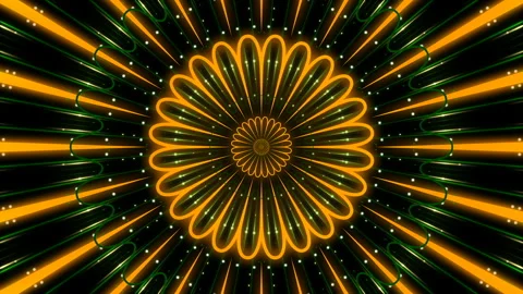 Motion abstract shape on black background, loop Stock Footage 145671369