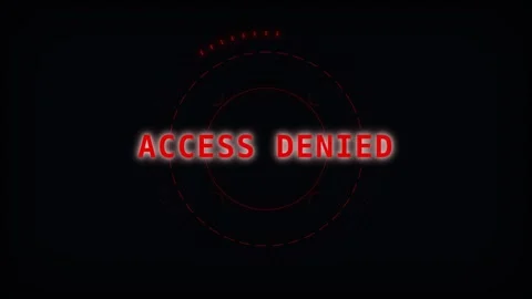 Motion of Access Denied Sign in Red Neon Light for Security Warning Video Cli 库存影片 342667803