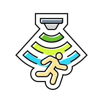 Motion activated color icon vector illustration Stock Illustration