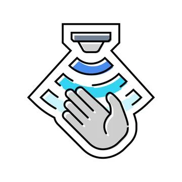 Motion activated color icon vector illustration Stock Illustration