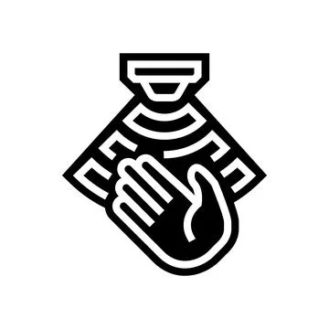 Motion activated glyph icon vector illustration Stock Illustration
