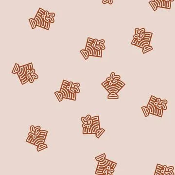 Motion activated glyph seamless pattern Stock Illustration