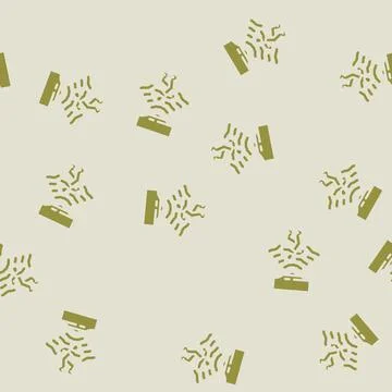 Motion activated glyph vector seamless pattern Stock Illustration