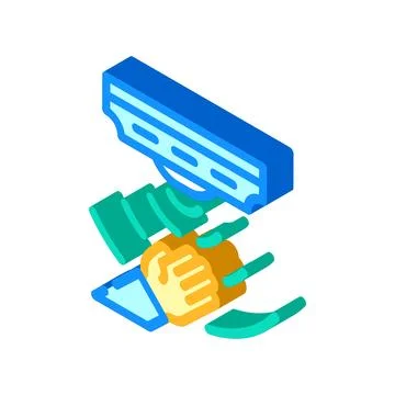 Motion activated isometric icon vector illustration Stock Illustration
