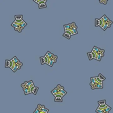 Motion activated vector seamless pattern Illustrazione stock