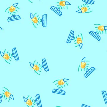 Motion activated vector seamless pattern Stock Illustration