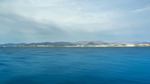 The motion along the sea. Time lapse (Hyperlapse). Wide angle Stock Footage 71974739