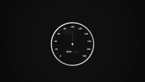 Motion of Analog Speedometer in Vehicle Dashboard Showing Speed Changes in .. 库存影片 342653579