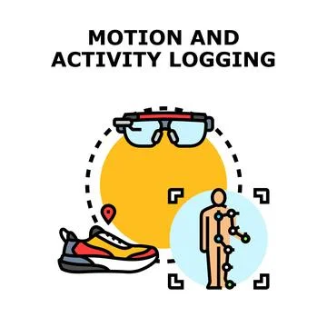 Motion and activity logging concept illustration Stock Illustration