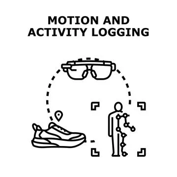 Motion and activity logging concept illustration Stock Illustration